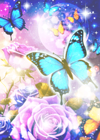 <good luck> Roses & butterflies