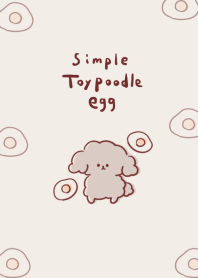 simple toy poodle fried egg beige