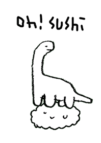 Oh!SUSHI Dinosaurus Hidung Sushi E