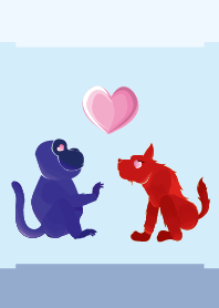 ekst Blue (Monkey) Love Red (Dog))