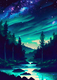 Beautiful starry night view#2324