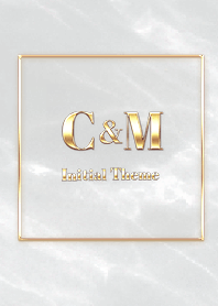 [ C&M ]  Initial Theme Gold Gray