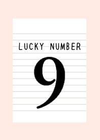LUCKY NUMBER 9 NOTEBOOKj-LIGHT PINK