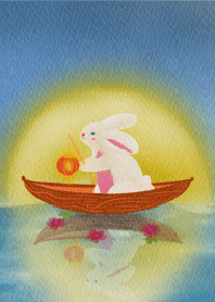 The Rabbit and moon (reproduced version)
