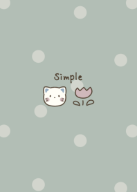 Smoky color Cat -green- dot