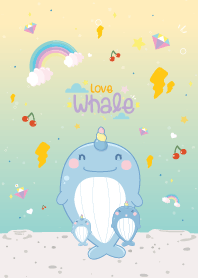 Whale Unicorn Thunder Cute Lovely