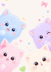 fluffy pastel cats 3_76