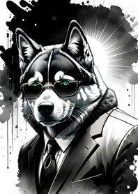 水墨特工哈士奇