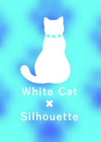 白猫×シルエット（水色）