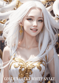 Golden White Snake of Luck 45