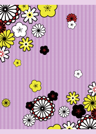 stylish flowers on light purple JP