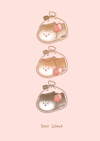 Roti Panggang Shiba Inu (Merah Muda)