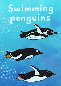 Swimming penguins