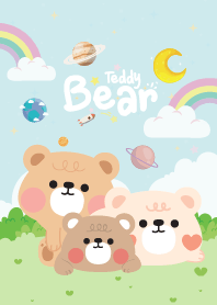 Teddy Bear Garden Galaxy Blue