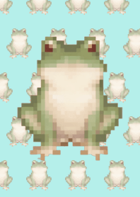 개구리 패턴 픽셀 아트 테마 Green09