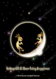 Kokopelli & moon bring happiness BK