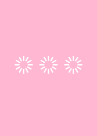 ピンクに白花