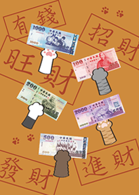 招財貓咪福之貓掌(焦糖色)