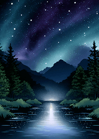 Beautiful starry night view#2985