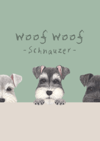 Woof Woof - Schnauzer - DUSTY GREEN