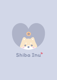 Shiba Inu2 Sunflower - BluePurple