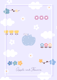 purple flower and apple 04_2