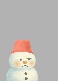 white 表情豊かな雪だるま2