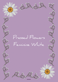 Purple : Feminine pressed flowers