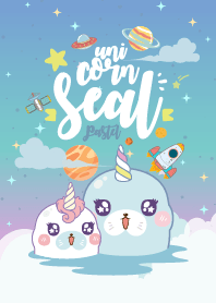 Seal Unicorn Galaxy Blue Hawaii Pastel