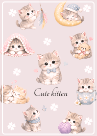 Pink Cute and fluffy kitten for adults