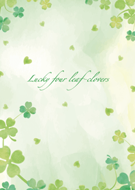 Lucky four leaf-clovers