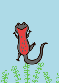 Cute Japanese newt theme.