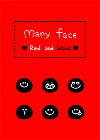 Many face Red and black