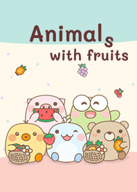 Animals with fruits