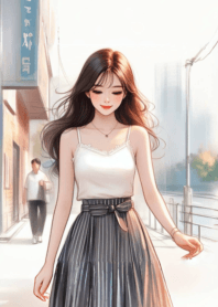 Cute and fresh woman drawing nov.5