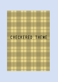 DUSTY YELLOW CHECKERED THEME-BLUE GRAY