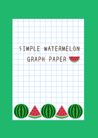 WATERMELON GRAPH PAPER/GREEN/WHITE