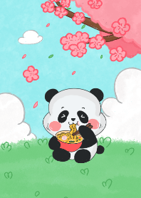熊貓和美味的拉麵