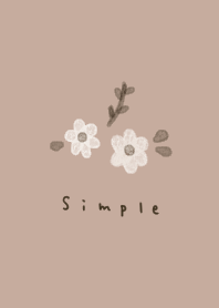 Adult cute flower beige.