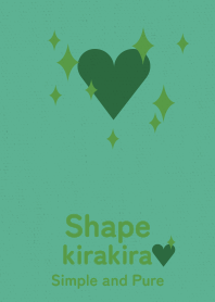 kirakira heart Blue green