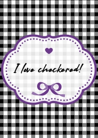 love checkered! purple