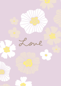 White and beige flower Slanting2 Japan