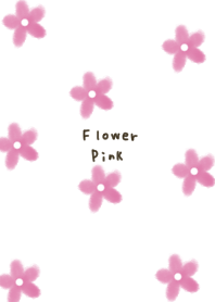 Cute pink watercolor floral pattern.