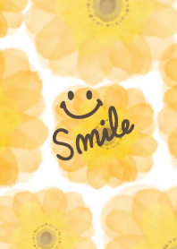 Watercolor Orange flower - smile7-
