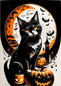 cat halloween 16A634