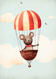 小老鼠坐熱氣球!