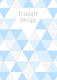 大人かわいい三角デザイン：ブルー