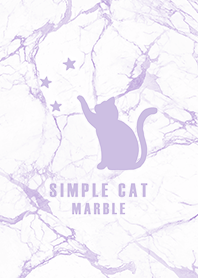 簡單 貓 星星 紫色大理石 2