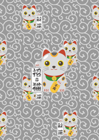 招き猫（銀色）