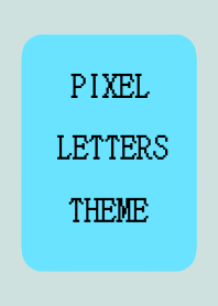 PIXEL LETTERS THEME[NEON BLUE]j-BEIGE